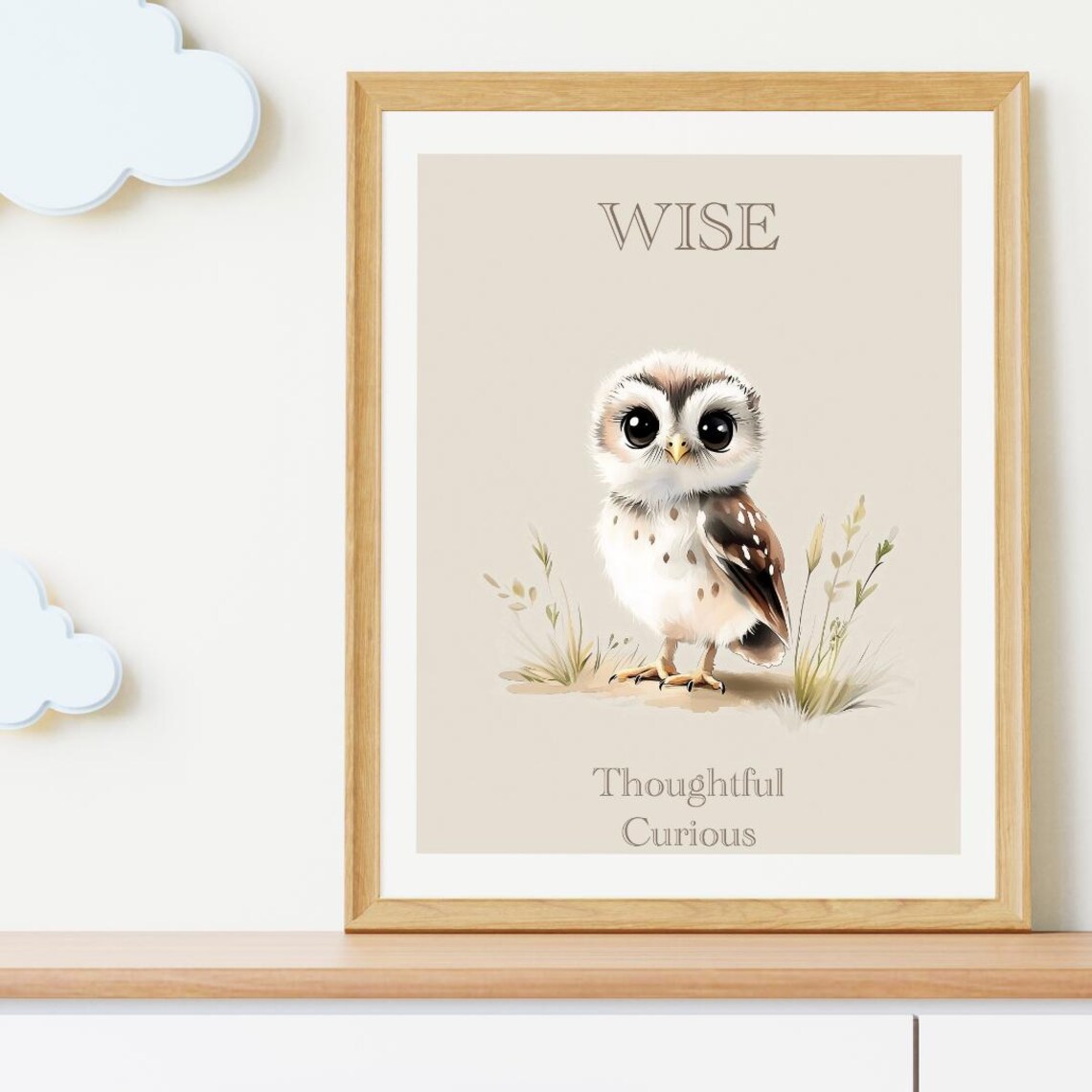 Owl Positive Traits Nursery Art Print, Affirmation Poster - Image 4