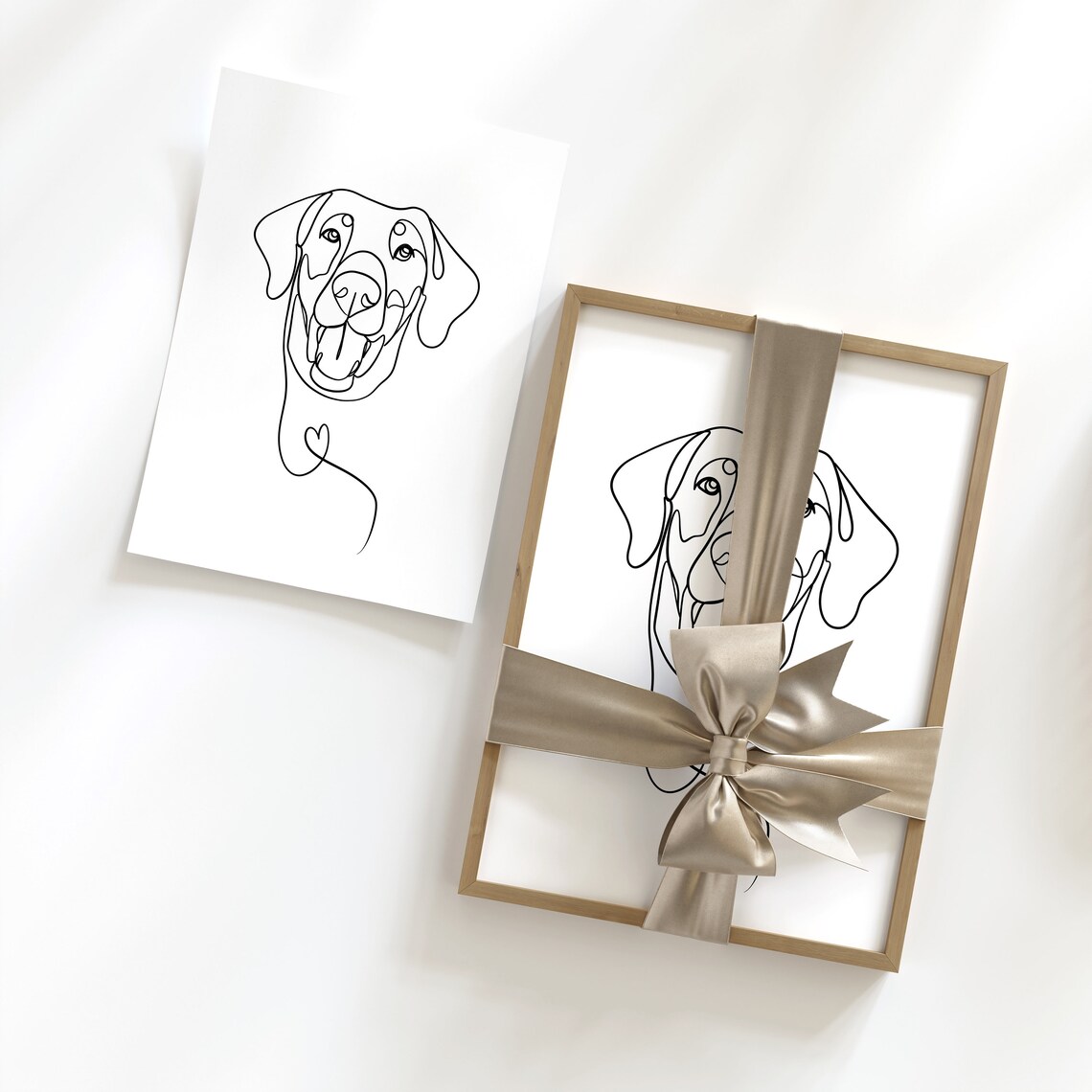 Custom One Line Dog Portrait, Dog Line Art Print - Image 2
