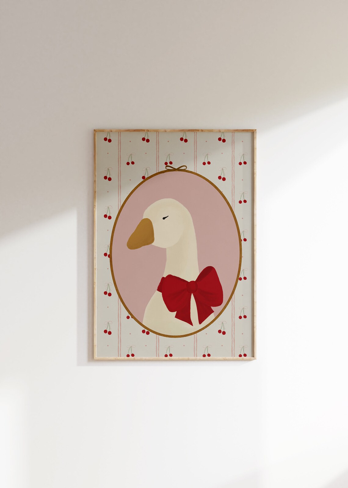 Vintage Goose Print, Grandmillennial Nursery Decor