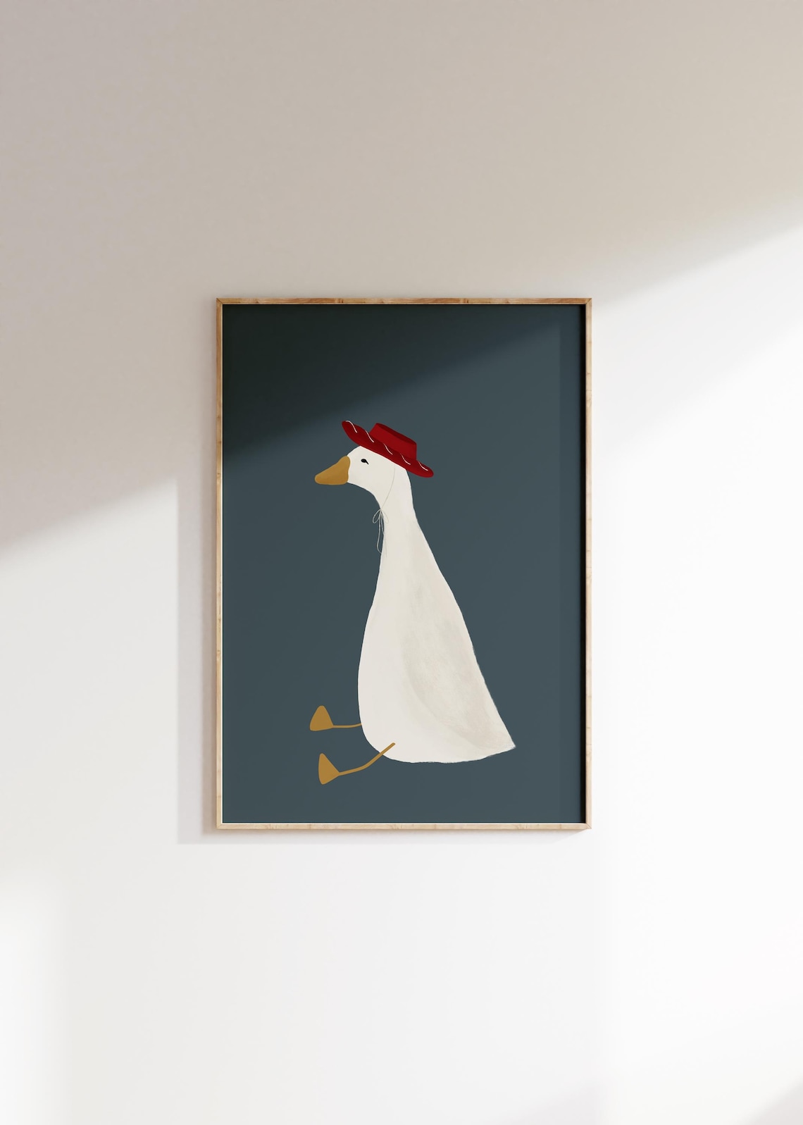 Silly Goose Cowboy Nursery Decor Art Print