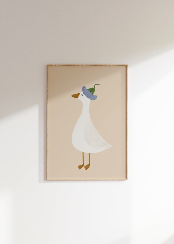 Silly Goose Cute Goose Nursery Poster Print