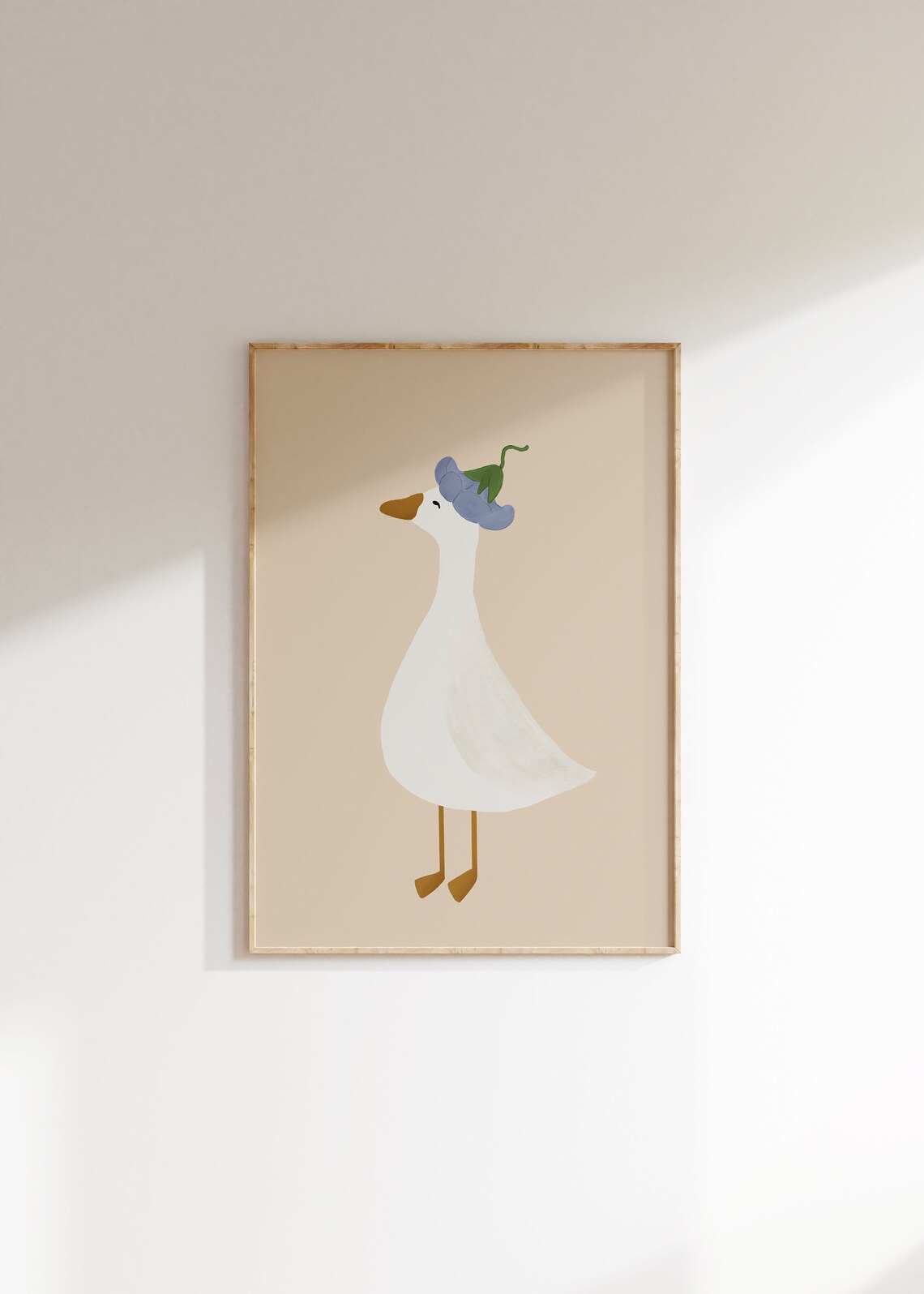 Silly Goose Cute Goose Nursery Poster Print