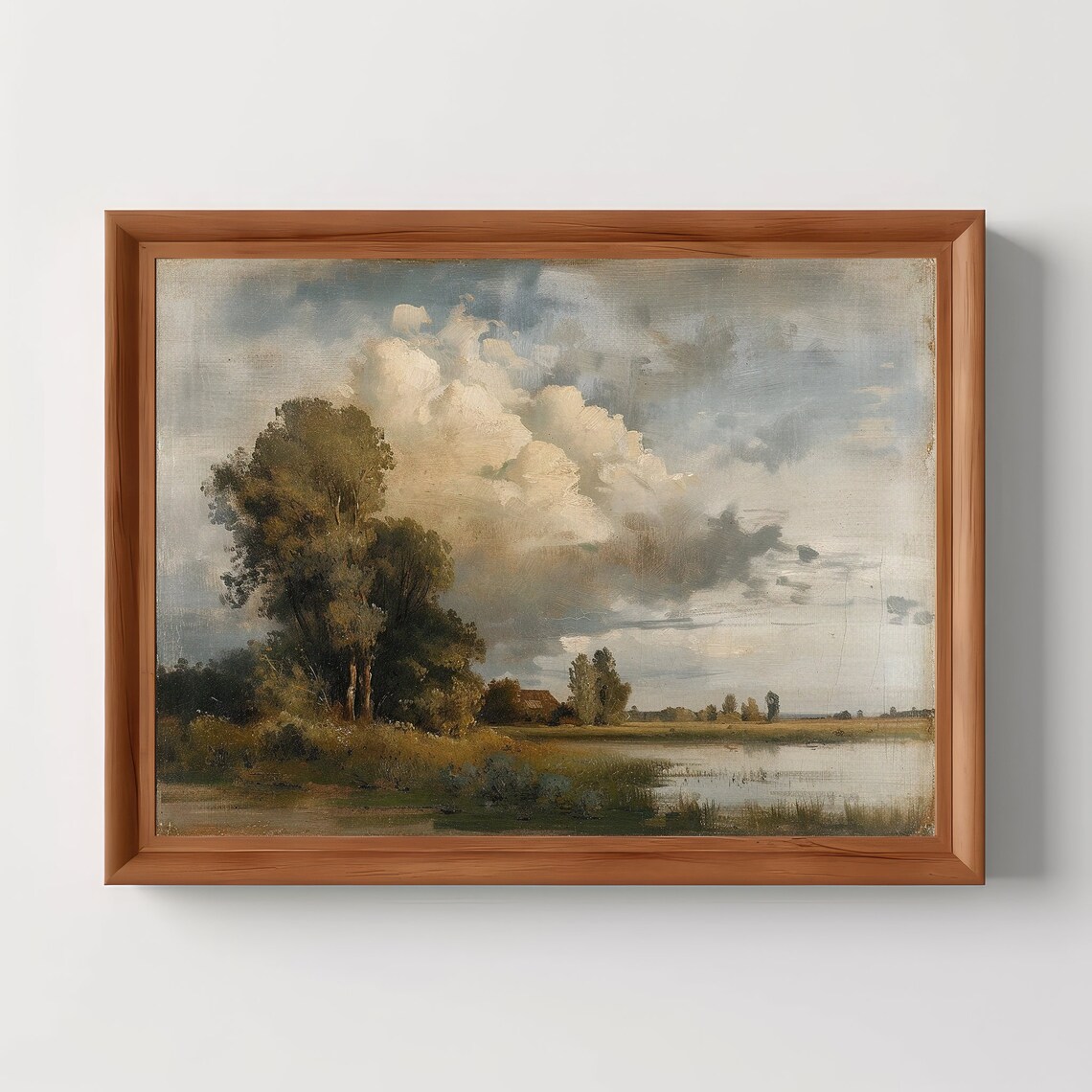 Rustic Country Farmhouse Landscape Art Print
