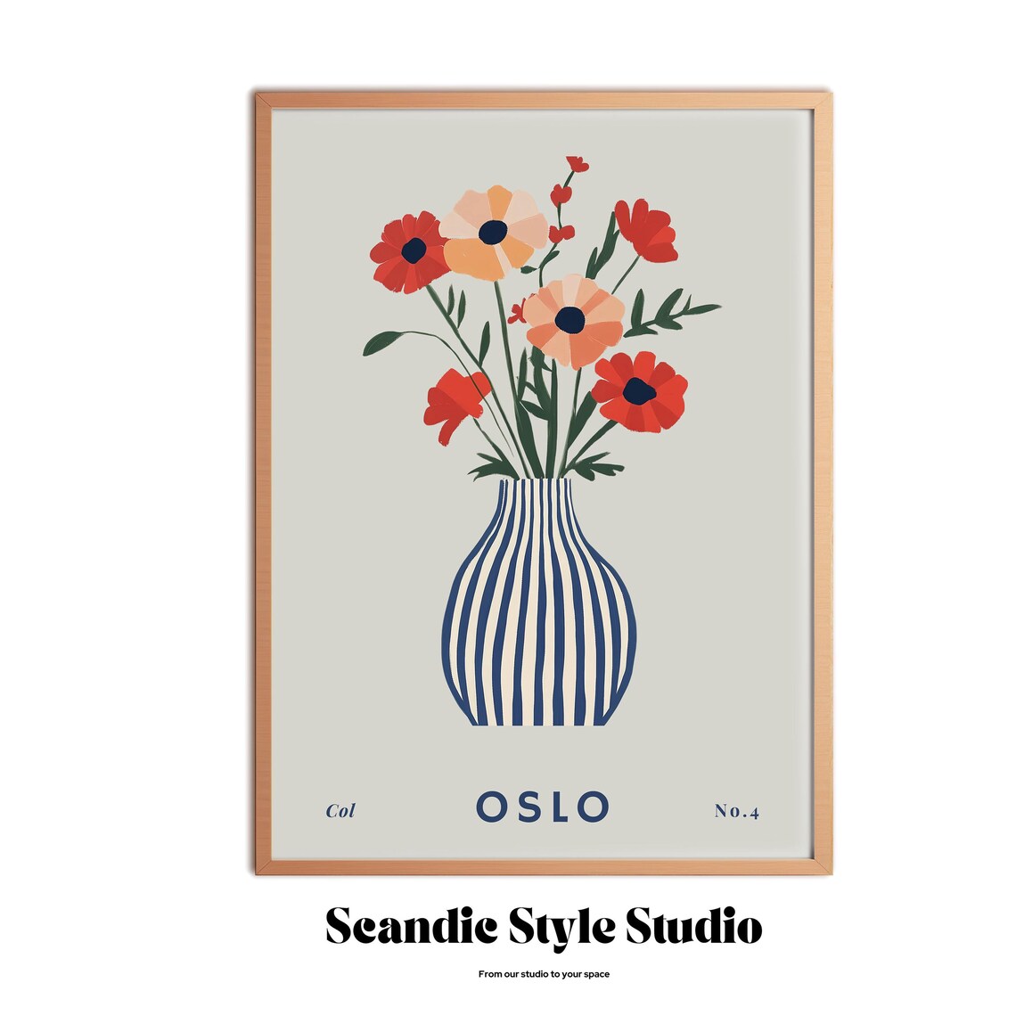 Flower Print, Bohemian Floral Decor Oslo - Image 3