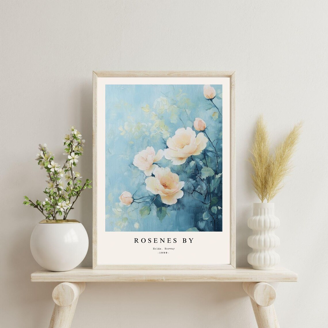 Floral Garden Painting, Boho Flower Market Art Print