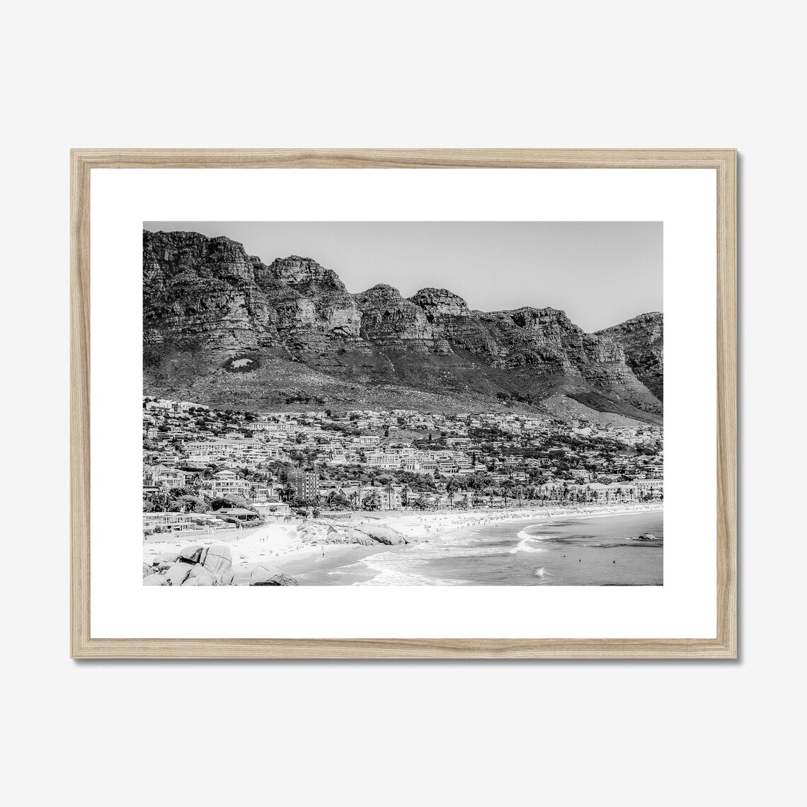 Cape Town Black And White Photo, Camps Bay Beach