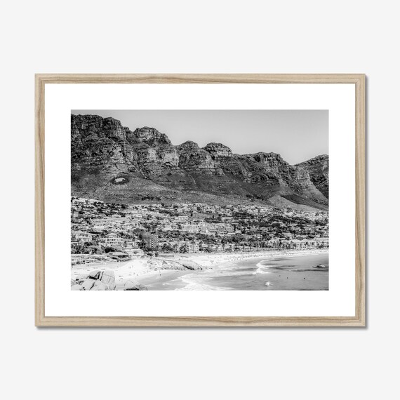 Cape Town Black And White Photo, Camps Bay Beach