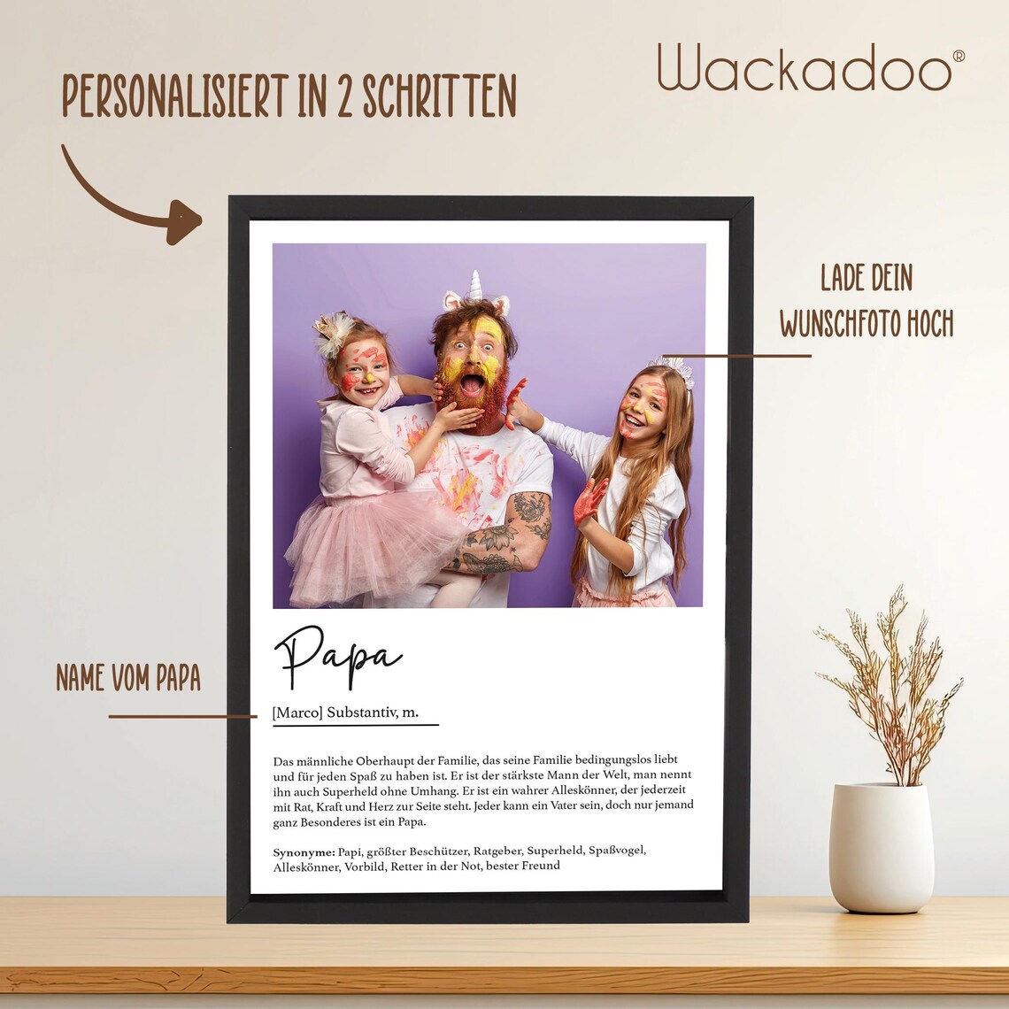 Dad Gift Personalized Poster, Father's Day Definition - Image 3