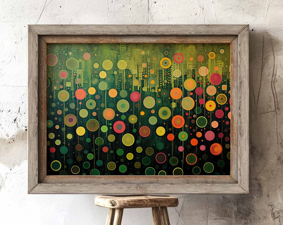 Abstract Cityscape Urban Night Art Print