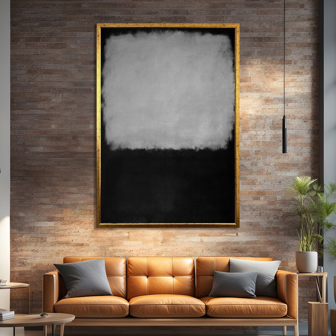 Monochrome Abstract Art, Modern Minimalist Decor