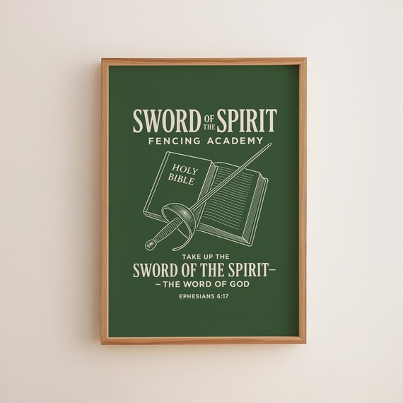 Sword Of The Spirit Bible Verse Wall Art Ephesians 617 Christian Decor Scripture Armor God