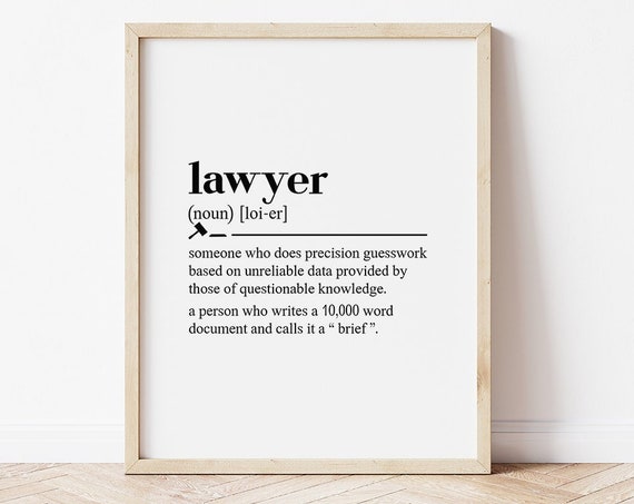 Lawyer Gift Lawyer Definition Definition Print Lawyer Print Law School Graduation Gift Law Student Gift Law Art