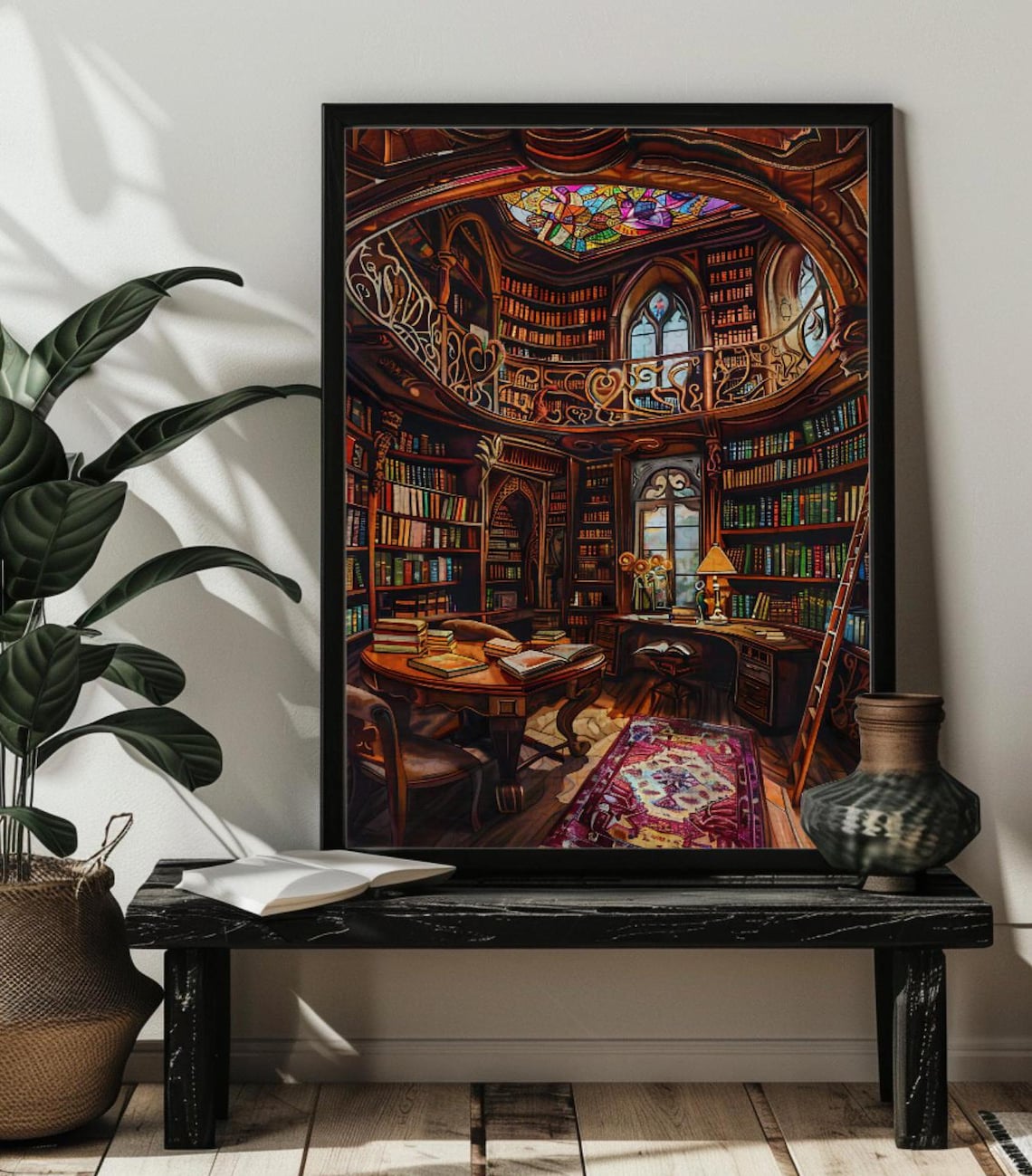 Ancient Library Jigsaw Puzzle, Bookish Home Decor - Image 4