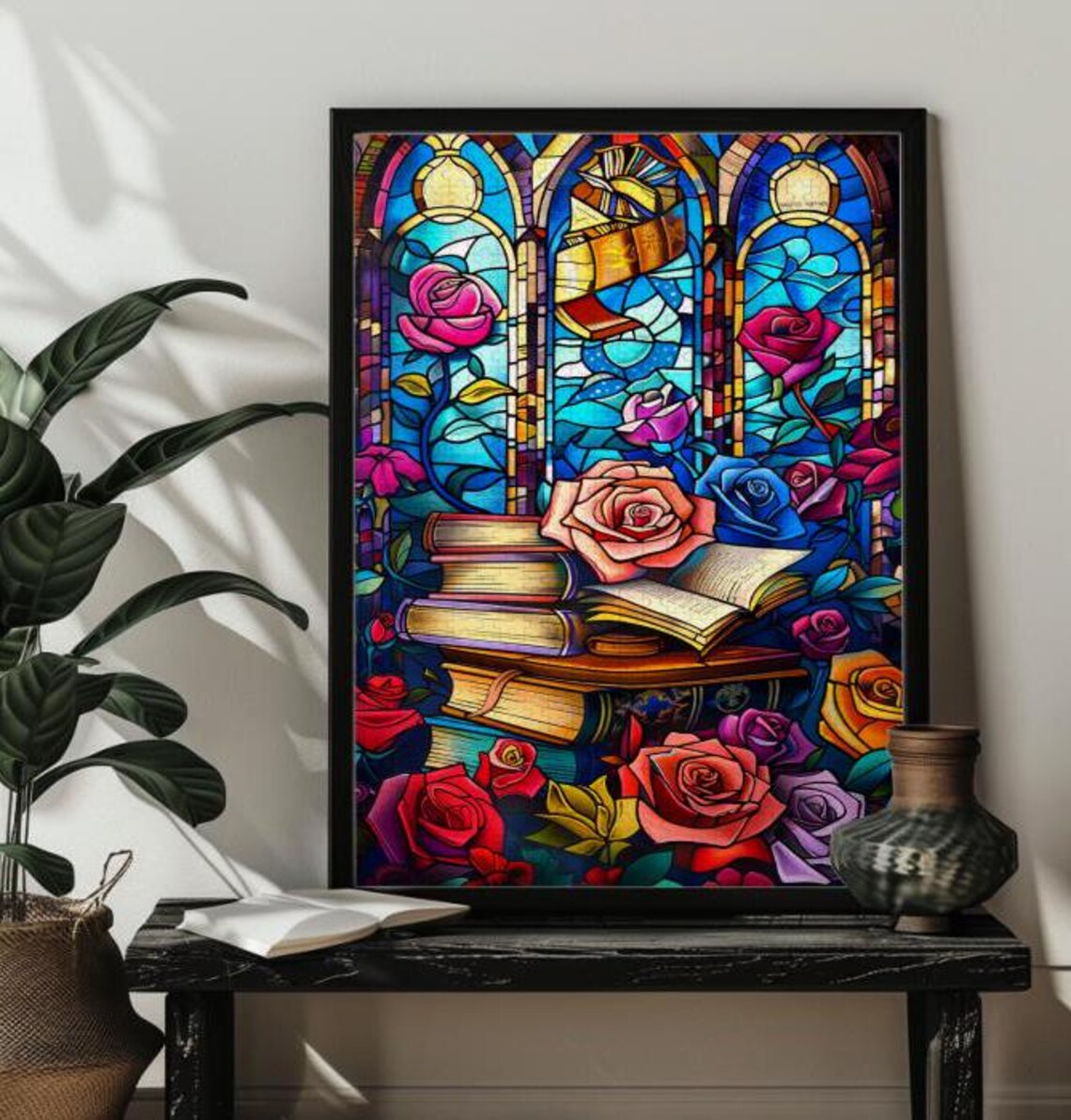 Vintage Library Bookshelf Jigsaw Puzzle, Book Stack - Image 2