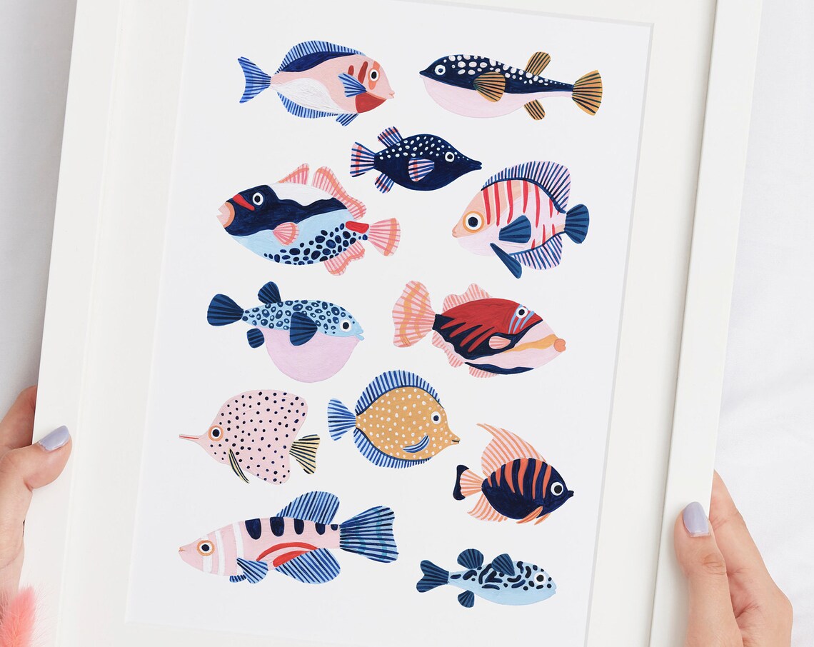 Tropical Fish Art Print, Under the Sea Nursery Decor - Image 5