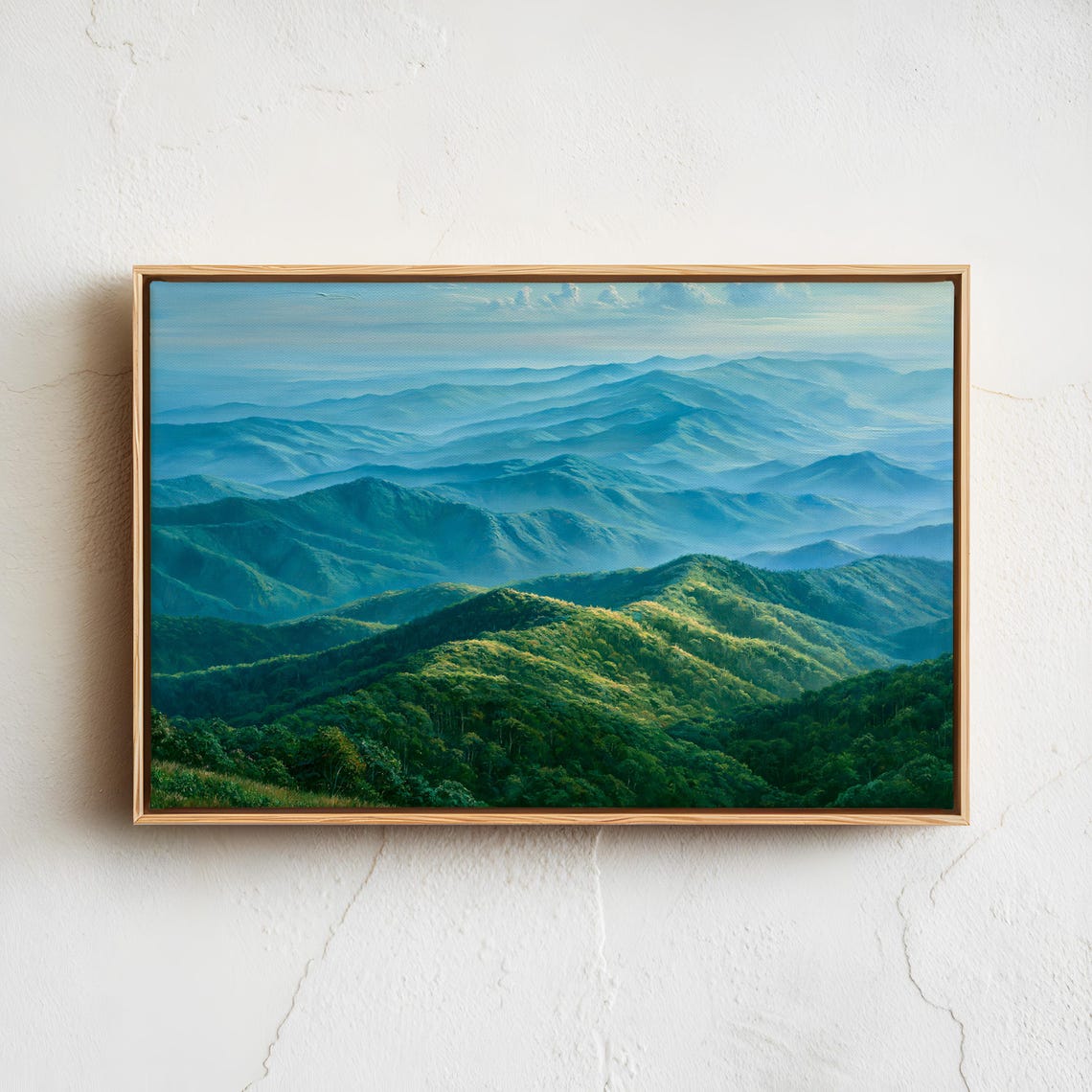 Shenandoah Blue Ridge Mountains Mist Vintage Landscape Poster