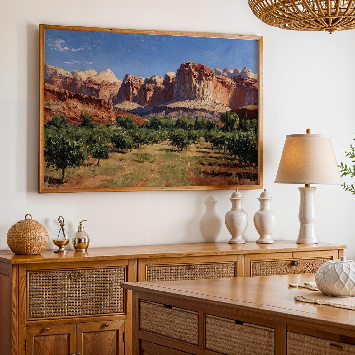 Capitol Reef National Park Poster, Oil Painting