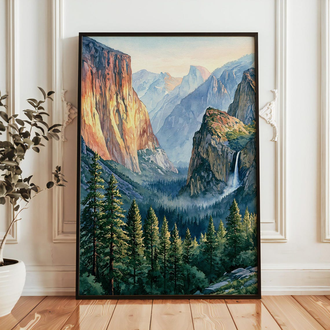 Yosemite National Park El Capitan Sunset Granite Cliffs Poster