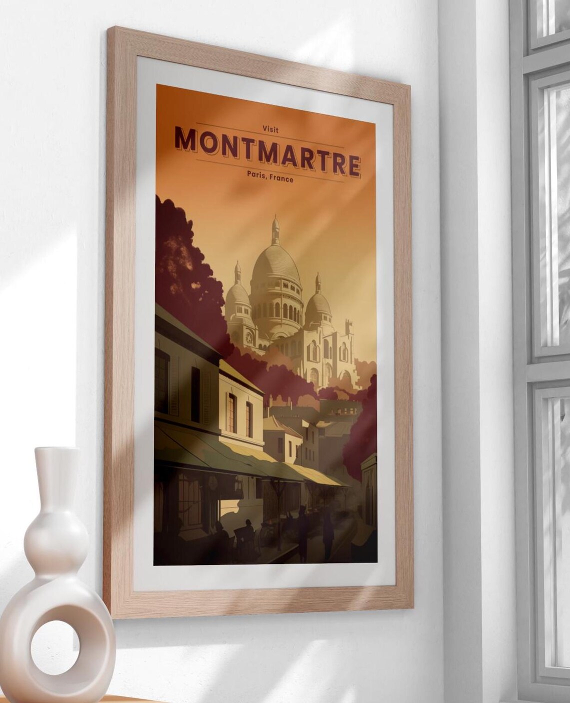 Vintage Montmartre, Bohemian Paris Travel Poster - Image 3