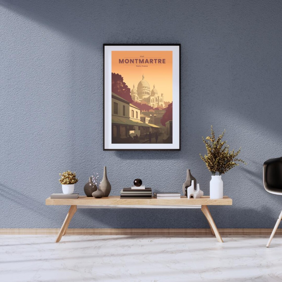 Vintage Montmartre, Bohemian Paris Travel Poster - Image 2
