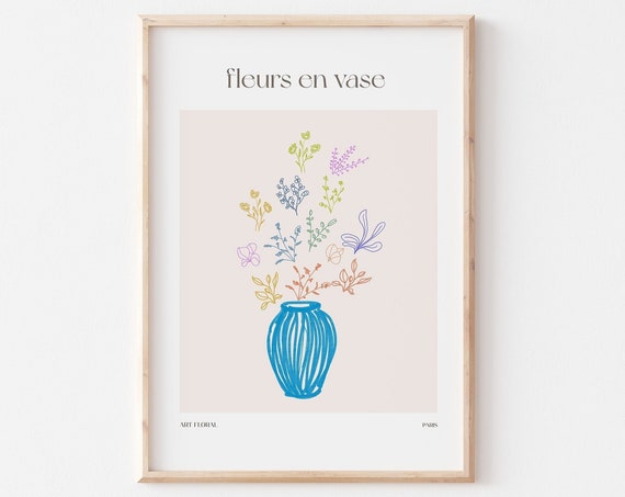 Colorful Flowers In Vase Flower Market Art Print Exhibition Matisse Poster Jardin Decor Exhibition Poster A2 A3 A4 A5 Gallery Wall Gift