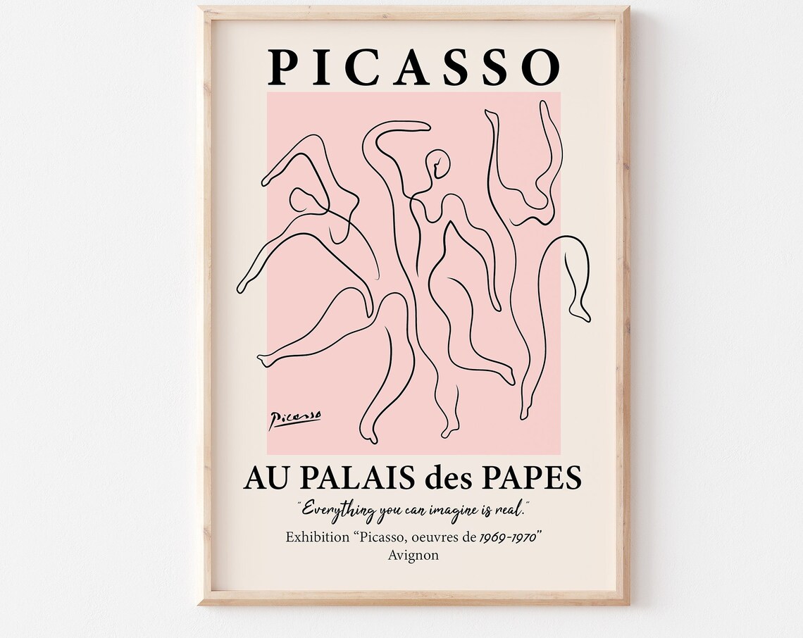 Pablo Picasso Line Dancers Palais des Papes Exhibition Poster