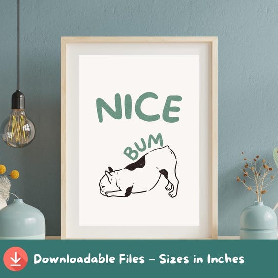 Funny French Bulldog Print Humorous Dog Wall Art A2a5 Sizes