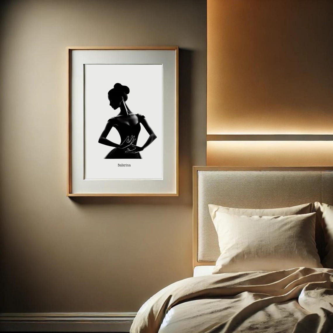 Ballerina Silhouette Portrait Graceful Dance Wall Art Handcrafted Elegant Ballet Dcor - Image 6