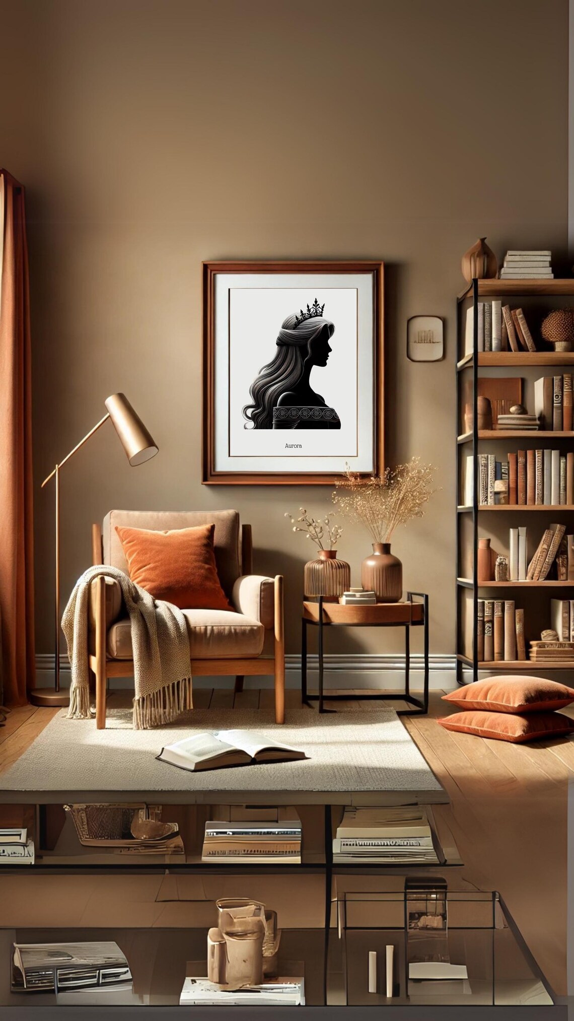 Princess Aurora Silhouette Portrait Fairytale Wall Art For Instant - Image 4