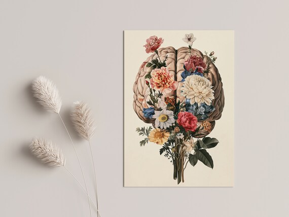 Botanical Brain Artistic Anatomy Art Print