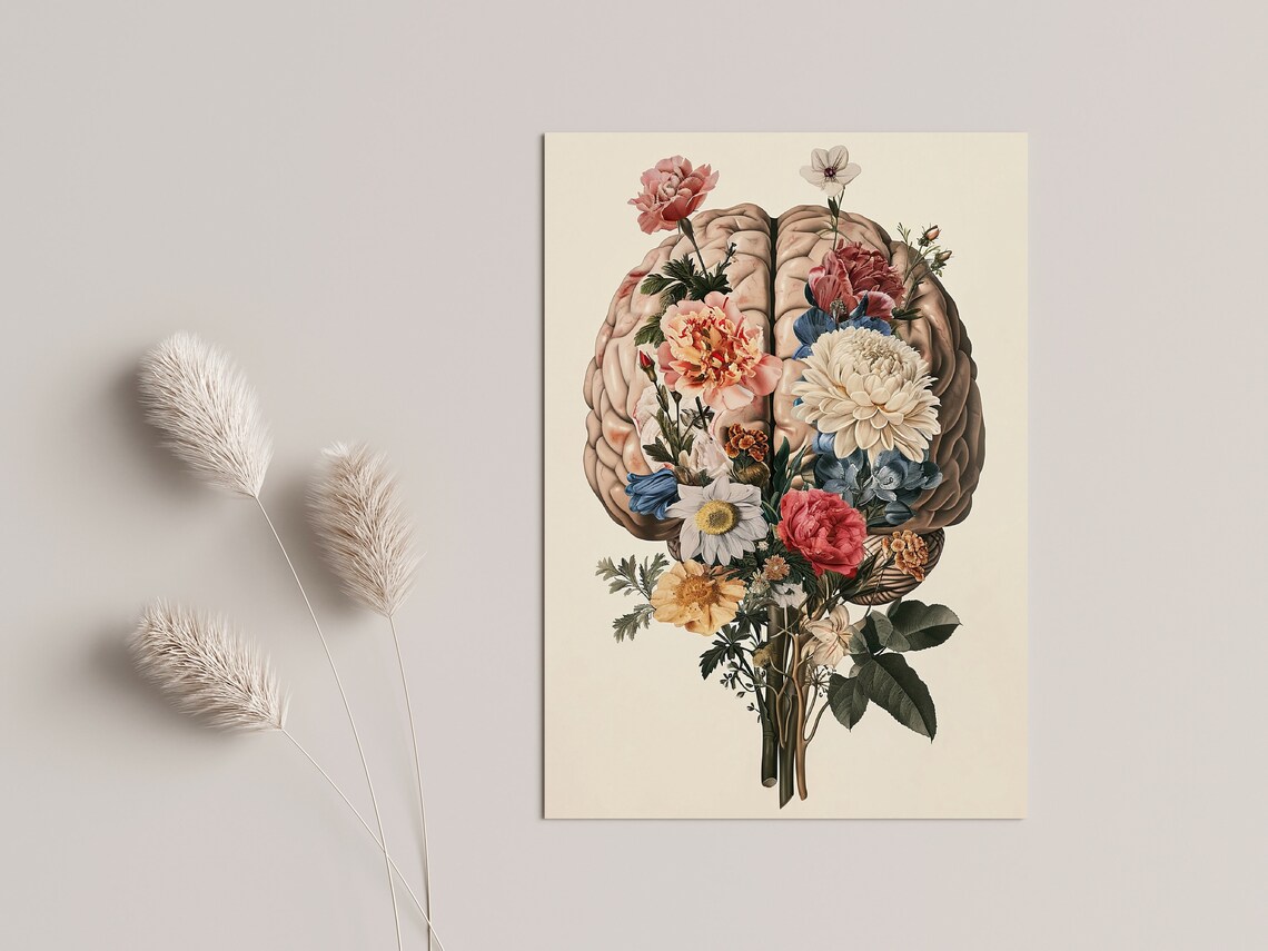 Botanical Brain Artistic Anatomy Art Print