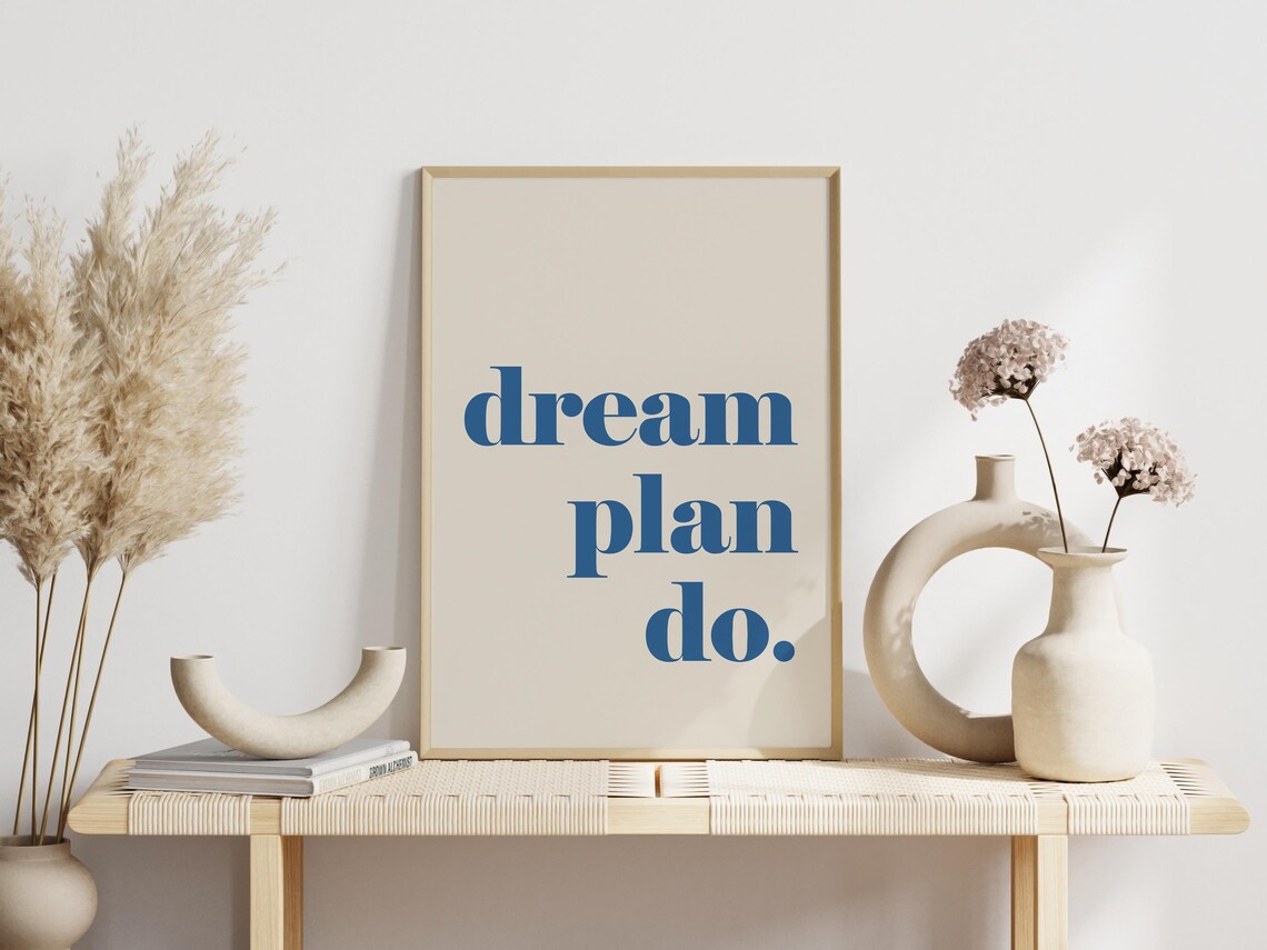 Typography Poster Minimal Modern Motivational Picture For Office Hallway Home Bedroom Focus Decoration Creative Spaces Goal Setting