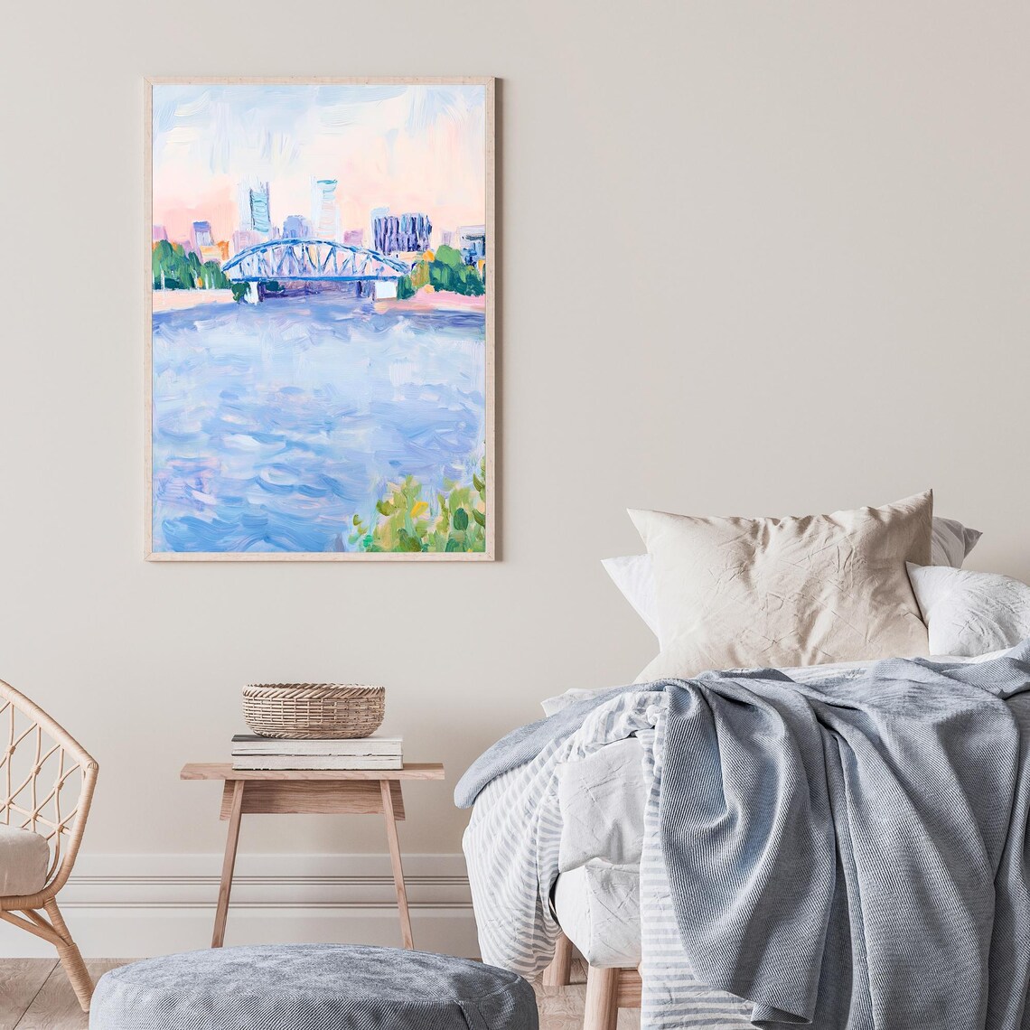 Toledo Ohio Downtown Skyline Bridge Art Print - Image 2