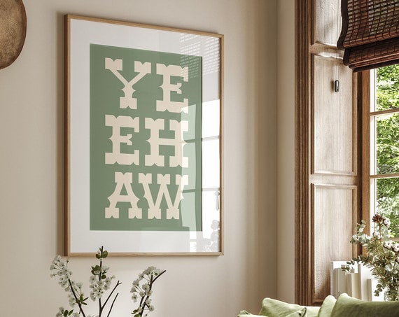 Western Style Art Print Boho Minimalist Prints Modern Art Bohominimalistdecor Cowboy Art File