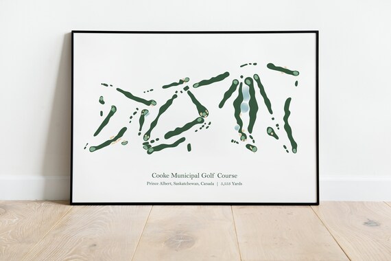 Cooke Municipal Golf Course Prince Albert Saskatchewan Map Poster
