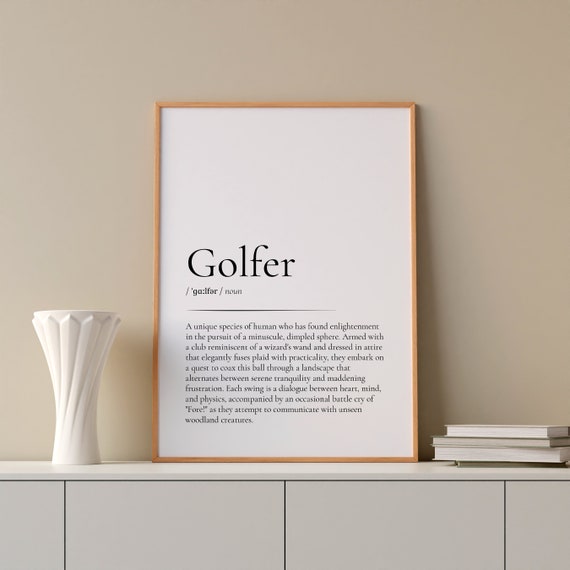 Golf For Him Funny Word Poster Print