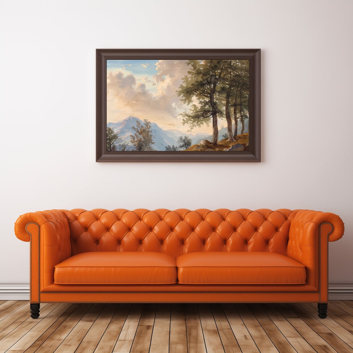 Old Pine Vintage Landscape Art Print - Image 3