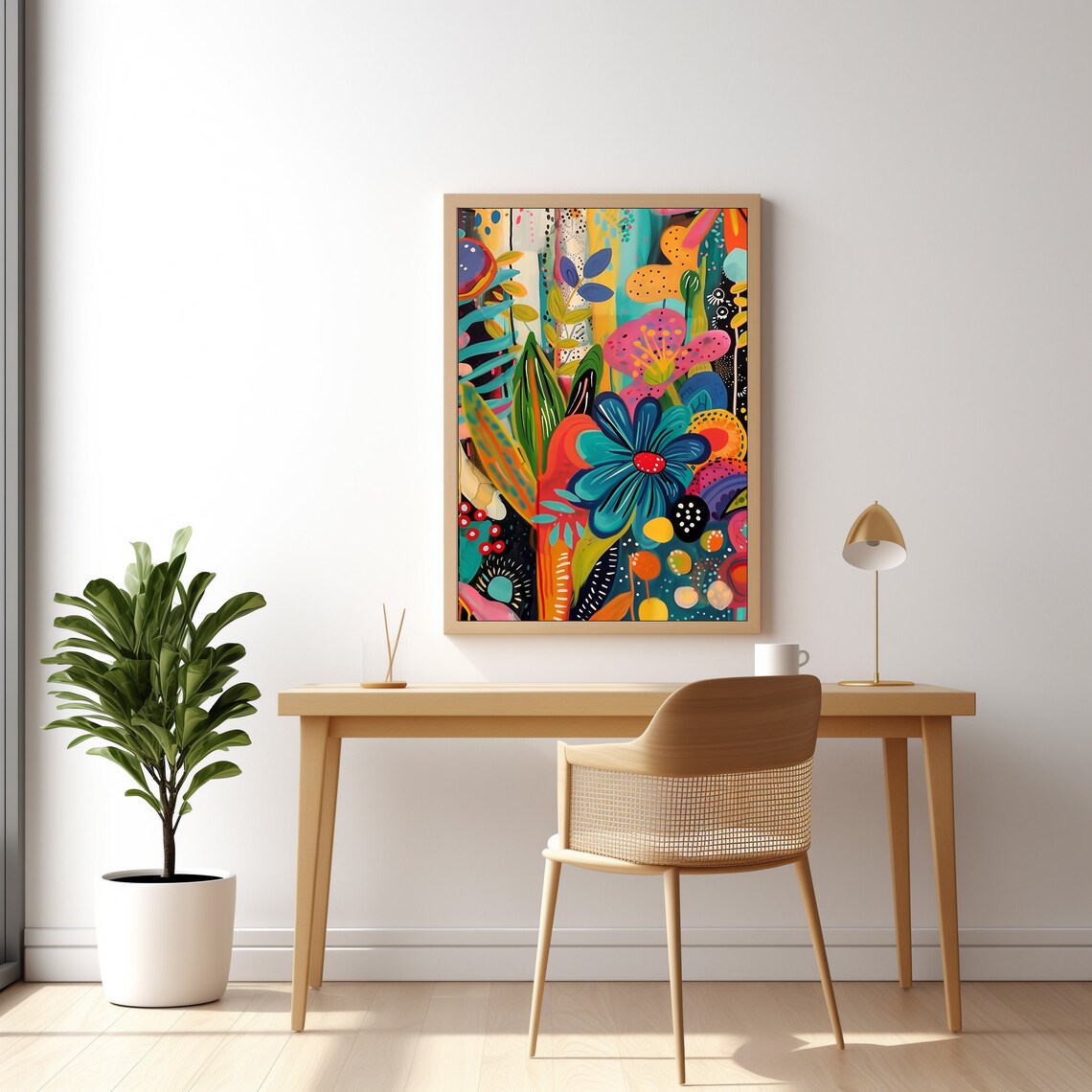 Maximalist Abstract Art, Colorful Poster Print - Image 2