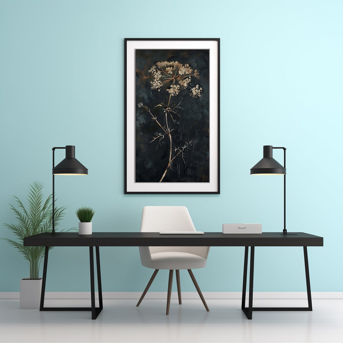Moody Floral Wall Art Dark Botanical Prints Floral Art Flower 225 - Image 4
