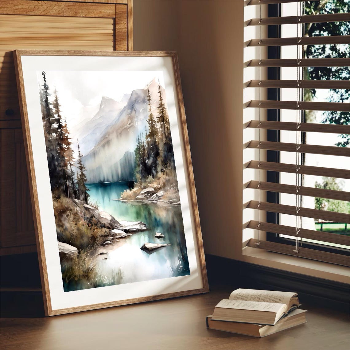 Banff National Park Turquoise Lake Snowy Mountain Pines Poster - Image 3