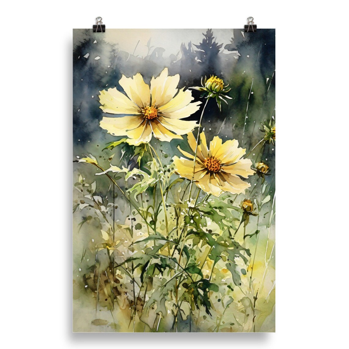 Coreopsis Flower Watercolor Botanical Art Print - Image 5
