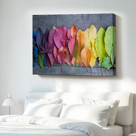Autumn Leaves Decorative Canvas Wall Painting Large Art Flower Framed Housewarming Gifts