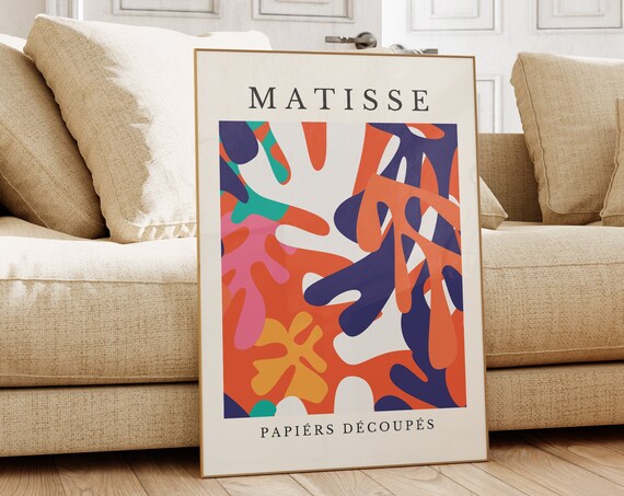 Henri Matisse Print Aesthetic Matisse Poster For Modern Gallery Exhibition Art Minimalist Neutral Wall Art Matisse Cut Outs Gift Idea