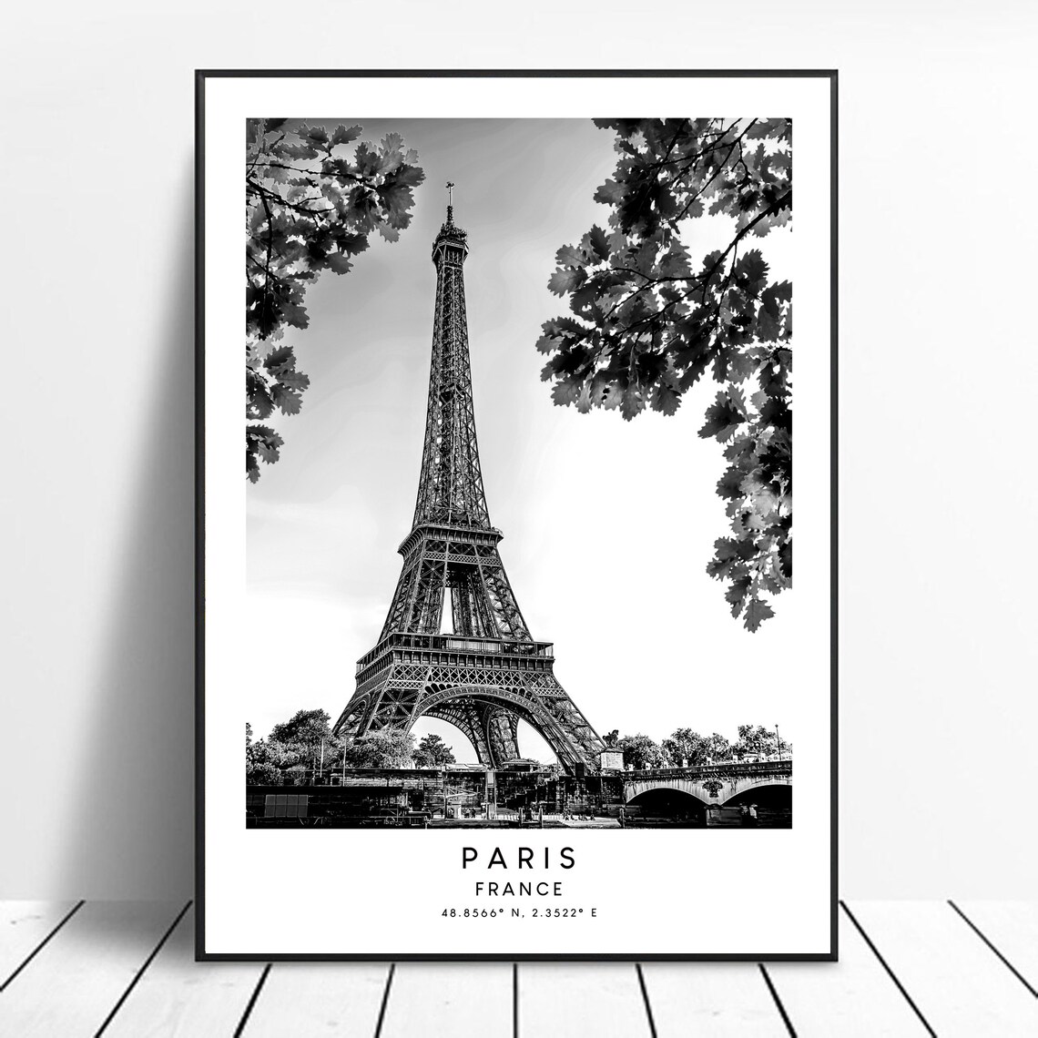 Paris Travel Poster, Minimalist Paris Eiffel Tower