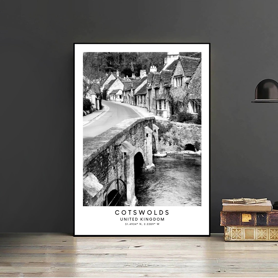 Cotswolds Coordinates Poster, Minimalist Travel Print - Image 2