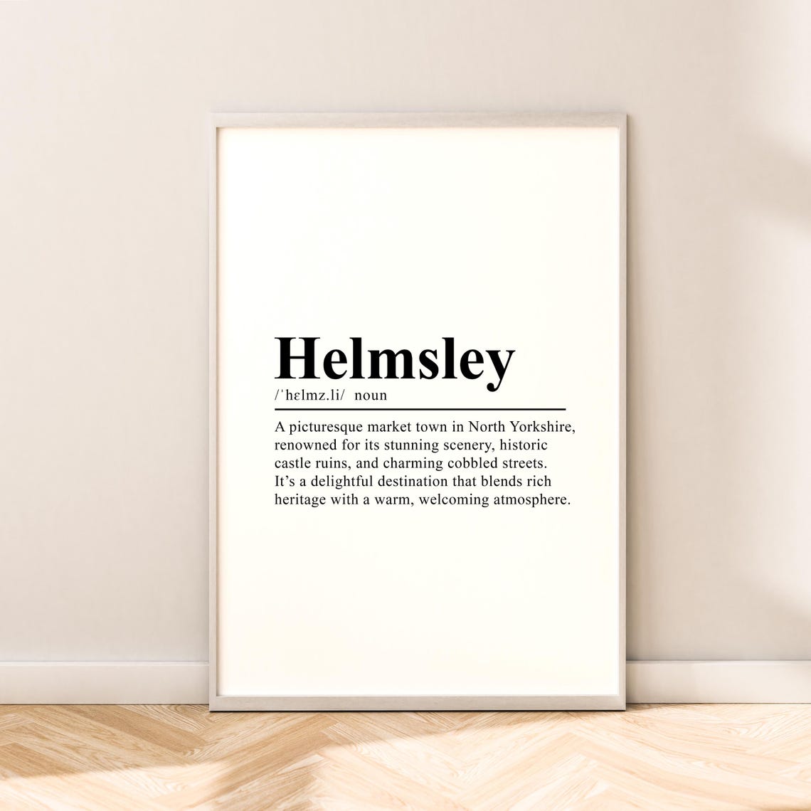 Helmsley Minimalist Travel Poster, England Wall Decor