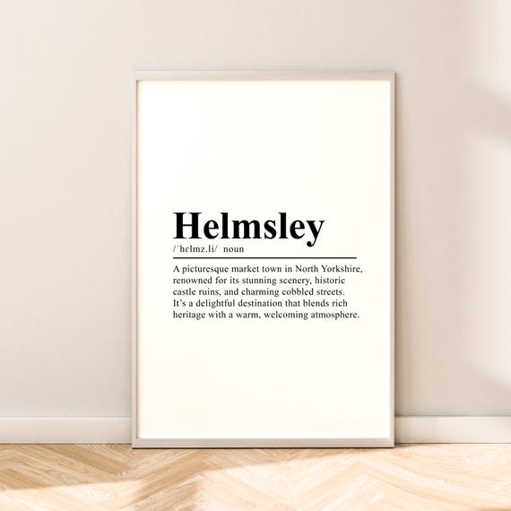Helmsley Minimalist Travel Poster, England Wall Decor