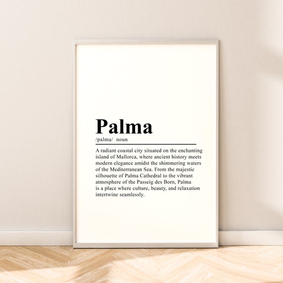 Palma Minimalist Travel Poster, Spain Wall Art