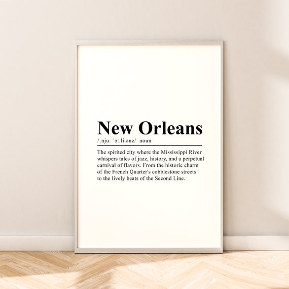 New Orleans Minimalist Travel Poster, Home Decor