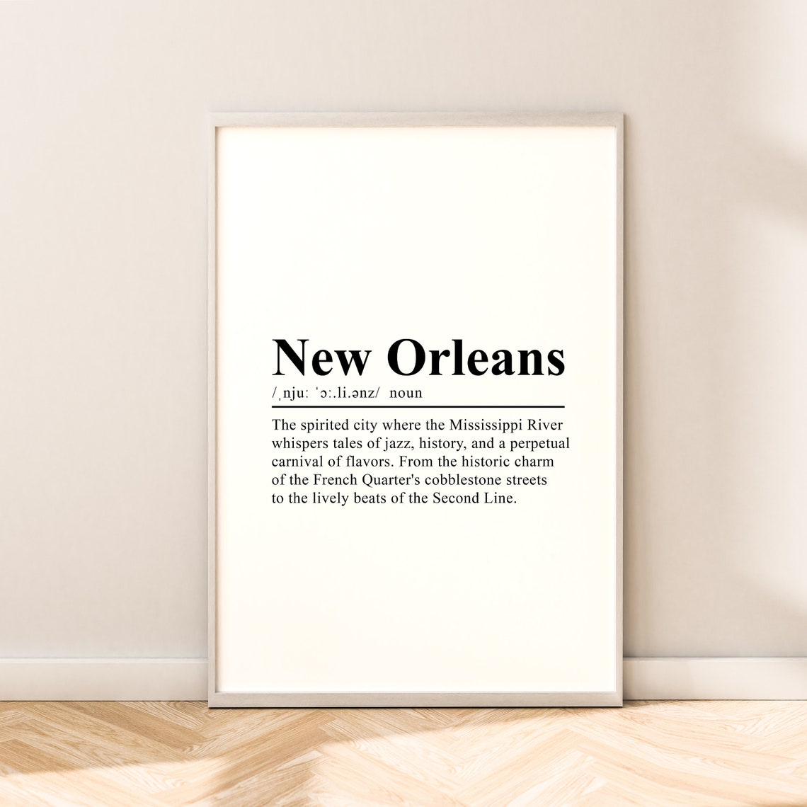 New Orleans Minimalist Travel Poster, Home Decor